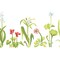 Row of Flowers Wall Stencil | 2177 by Designer Stencils | Floral Stencils | Reusable Art Craft Stencils for Painting on Walls, Canvas, Wood | Reusable Plastic Paint Stencil for Home Makeover | Easy to Use & Clean Art Stencil